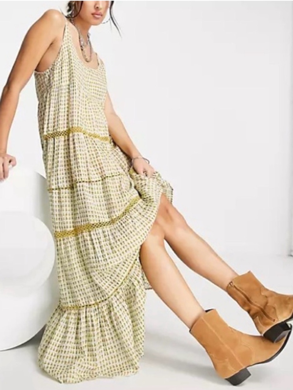 Free People Dress Maxi Cotton Blend  Intimately